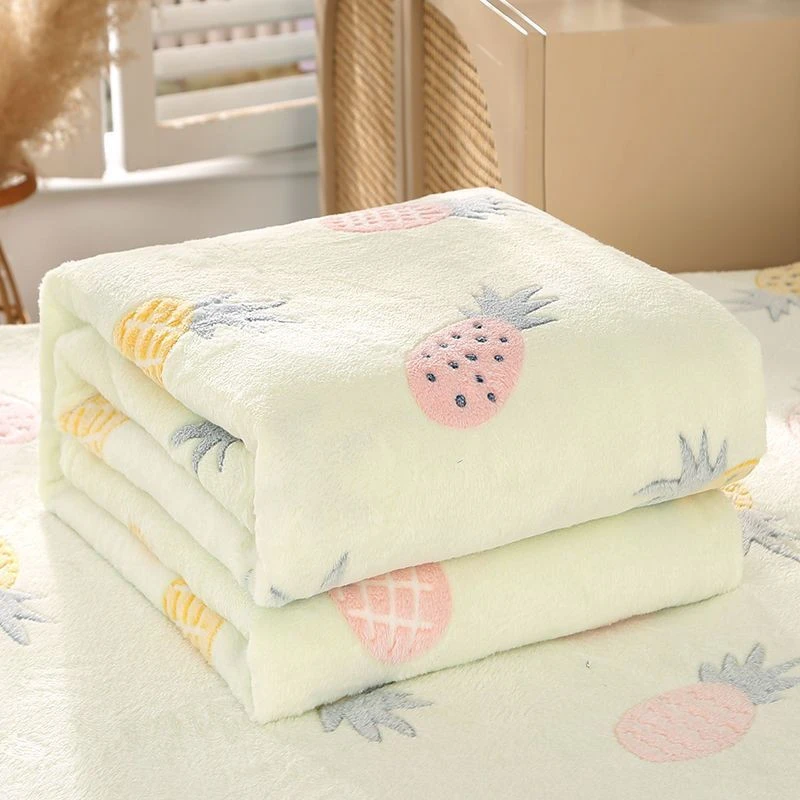 Coperta per neonato in pile corallo lavorato a maglia 100% poliestere