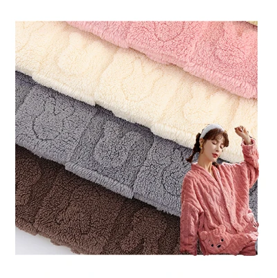 Tessuto in pile jacquard sherpa 3D