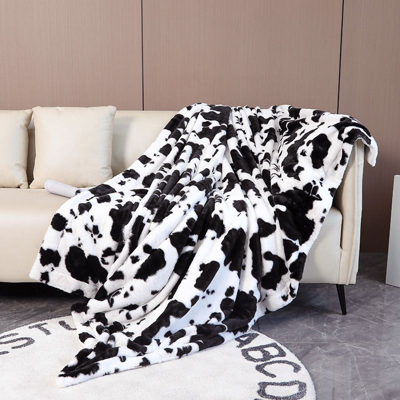 Coperta di flanella in bianco e nero