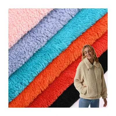 Cappotto Giacca Tessuto Sherpa Peluche