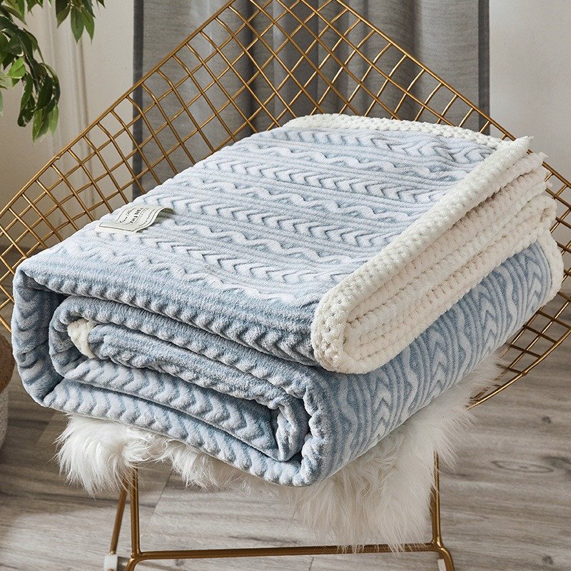 Coperta Corallo E Blu