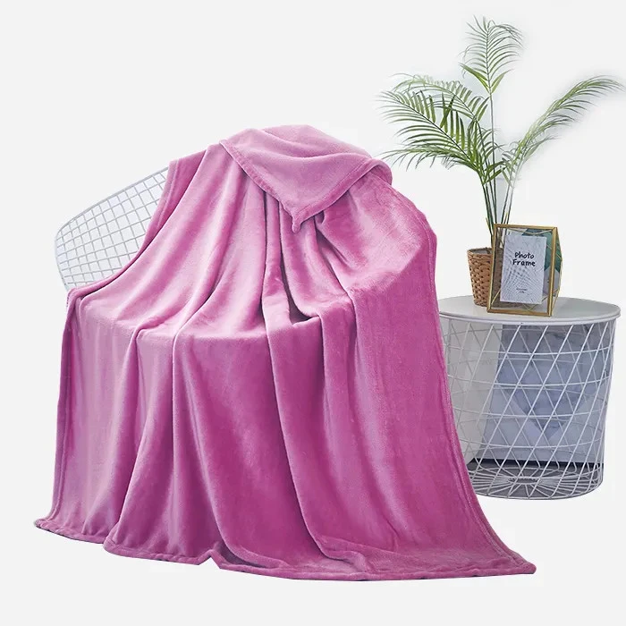 Coperta in pile di flanella corallo