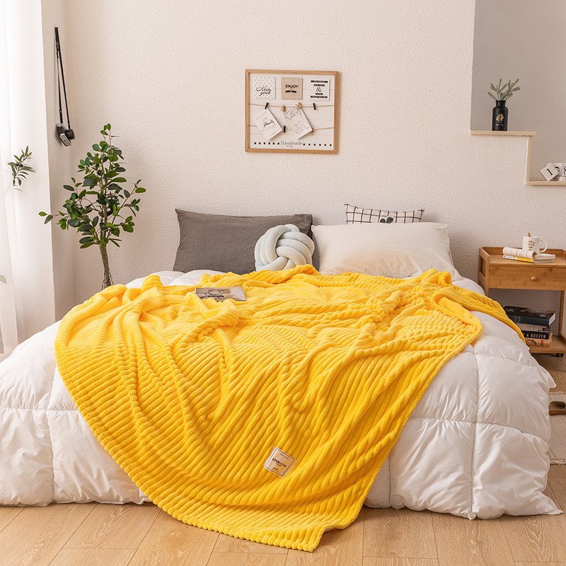 Coperta in velluto corallo arancione