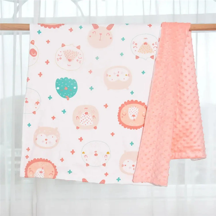 Tessuto Minky stampato per coperta per neonato