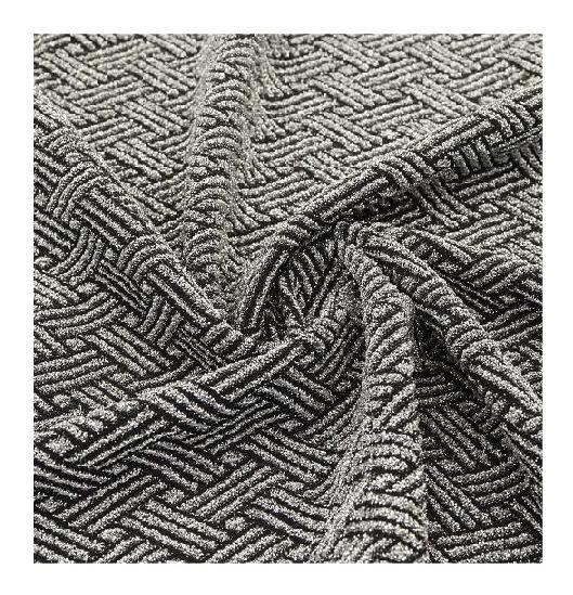 Tessuto a maglia jacquard in filigrana
