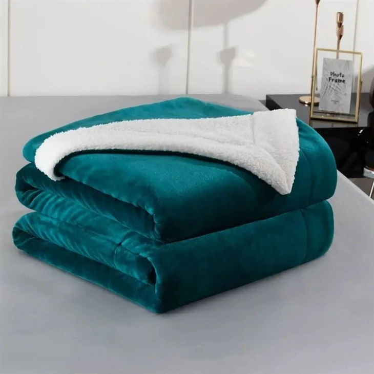 green flannel blanket in stock