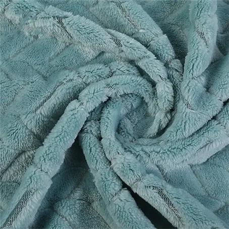 Tessuto in pile di flanella jacquard per coperta