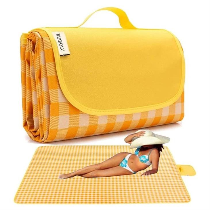 yellow picnic blanket