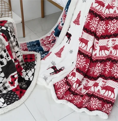 Coperta Sherpa stampata