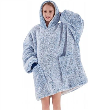 Coperta con cappuccio Sherpa