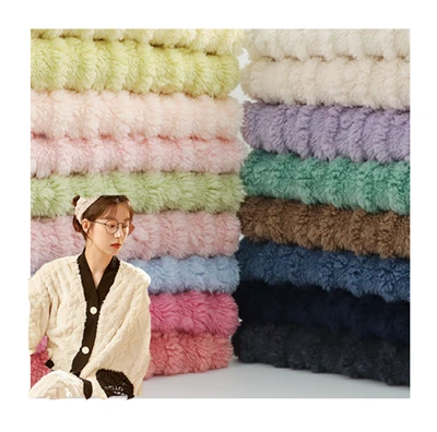 Tessuti in tessuto sherpa lavorati a maglia jacquard