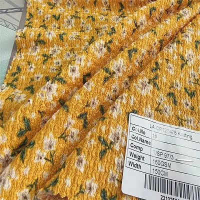 Tessuto plissettato stampato