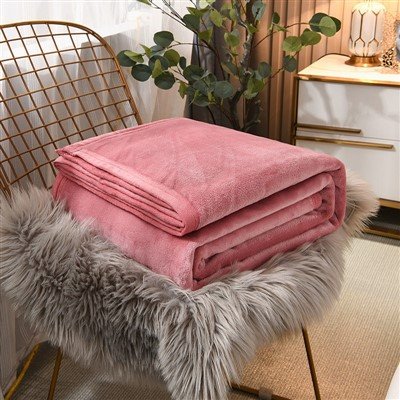 Coperta in pile di flanella tinta unita