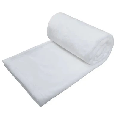 Coperta in pile polare bianca