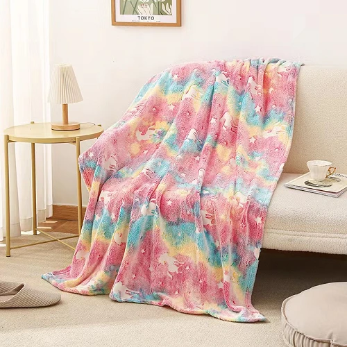 Coperta luminosa unicorno