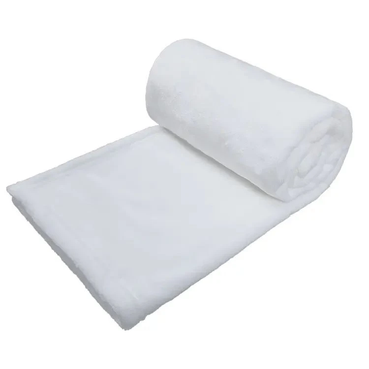 Coperta in pile polare bianca