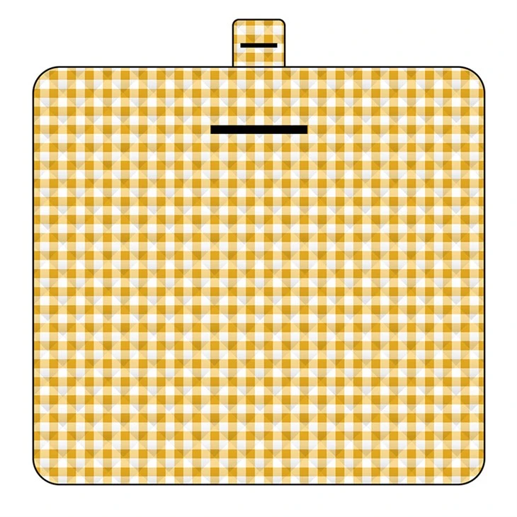 Tappetino da picnic scozzese giallo