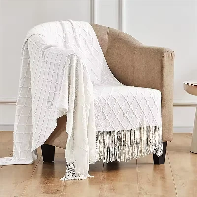 Coperta di lancio del divano a maglia acrilica al 100%