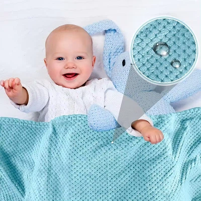 Waffle Jacquard Coral Blanket