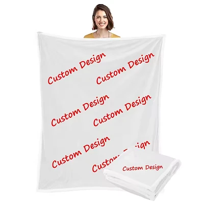 Coperta bianca con logo